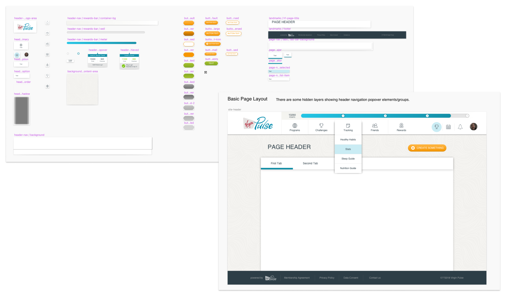 The consolidated web styles system and a basic page template built to standards.